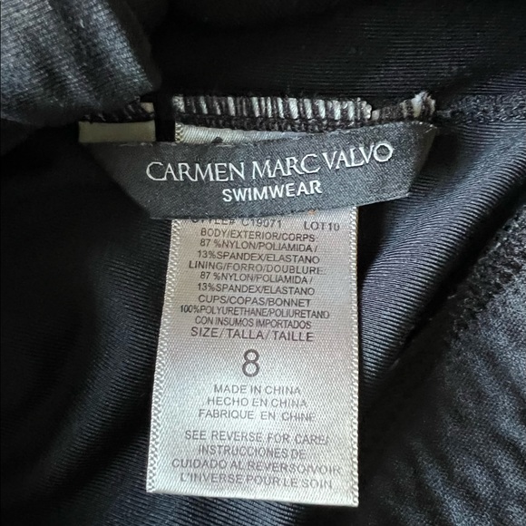 Carmen Marc Black Pinup Style Swimsuit - Size 8 - Picture 8 of 9